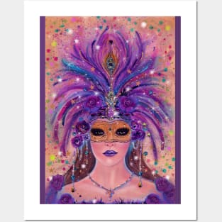 Lady Mardi Gras by Renee Lavoie Posters and Art